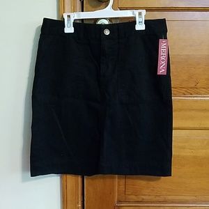 NWT Black Merona skirt- 6